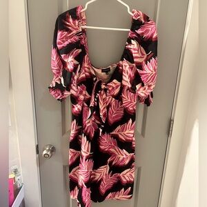 Floral Tie-Front Dress XXL
